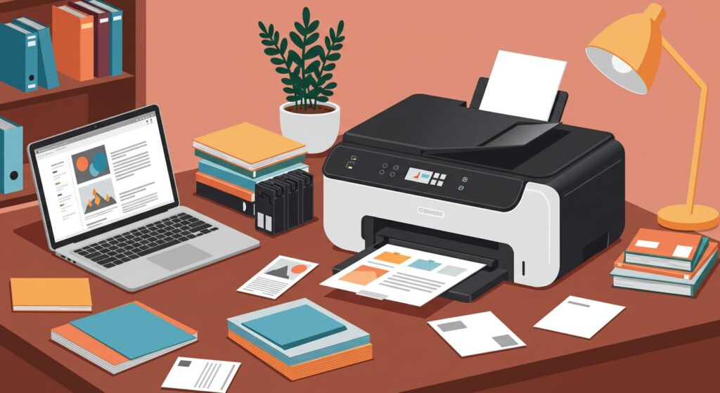 Illustration of typical home printing