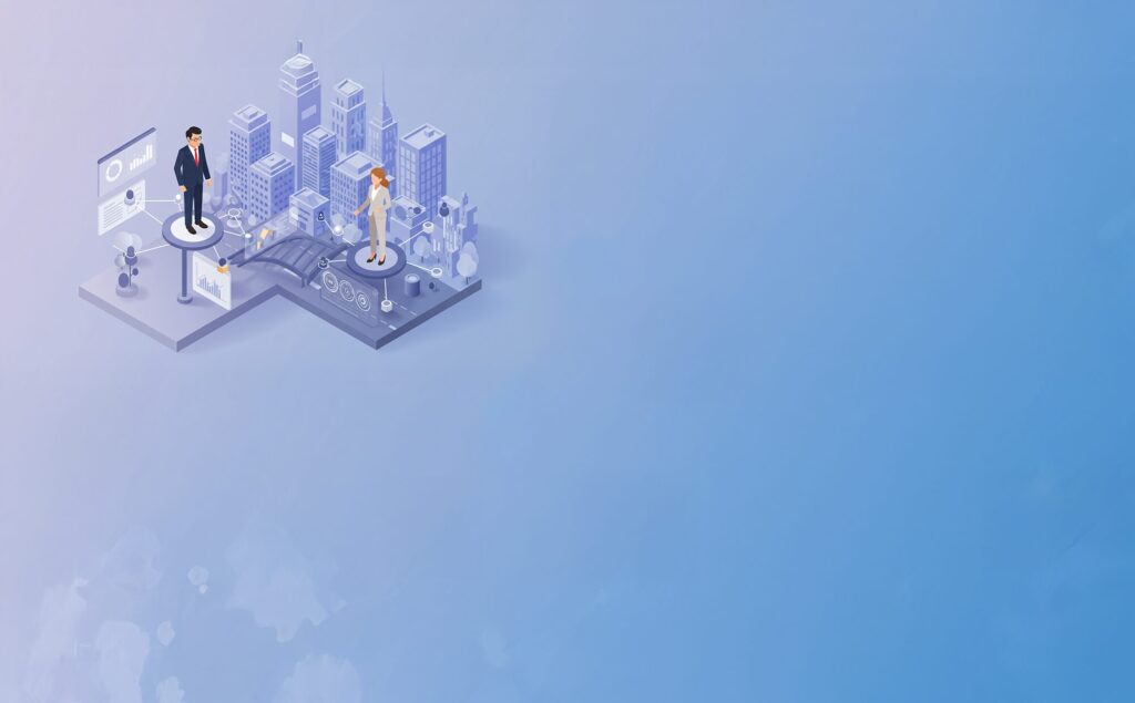 Business relationship isometric illustration